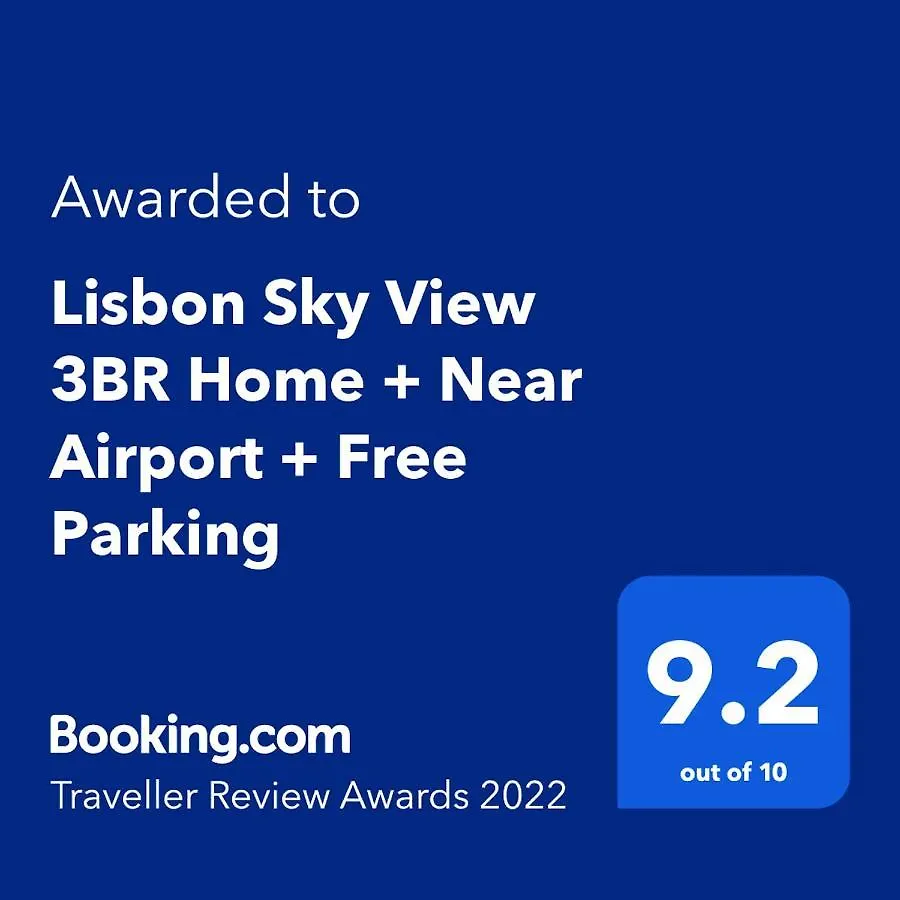 Lisbon Sky View 3Br Home + Near Airport + Free Parking Apartment